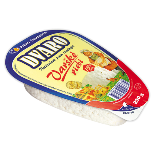Curd 15% Fat "Dvaro" 250g
