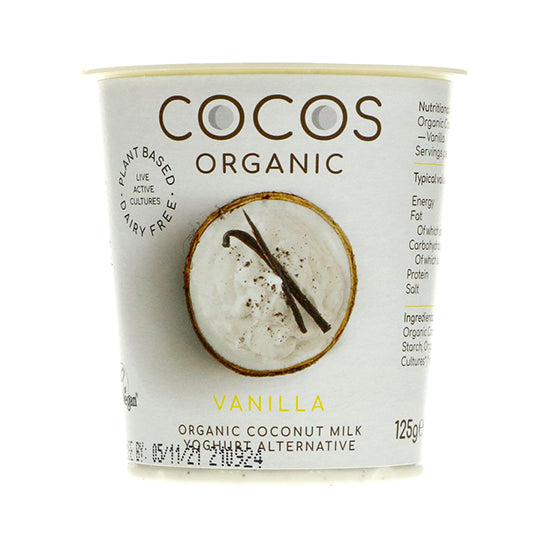 Cocos Organic Vegan Coconut Yoghurt - SMALL Vanilla 125g