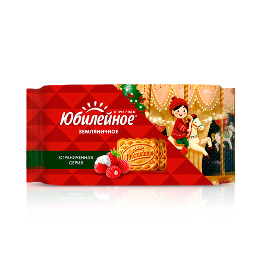Yubileinoye Strawberry Biscuits 224 g