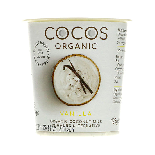 Cocos Organic Vegan Coconut Yoghurt - SMALL Vanilla 125g