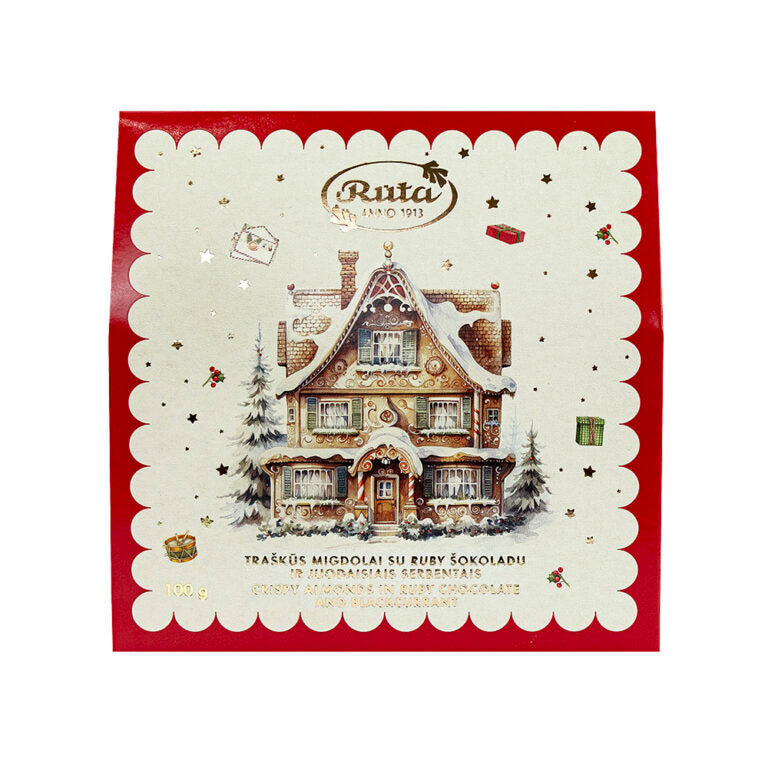 Ruta - Crispy Almonds in Ruby Chocolate and Black Currant 100g