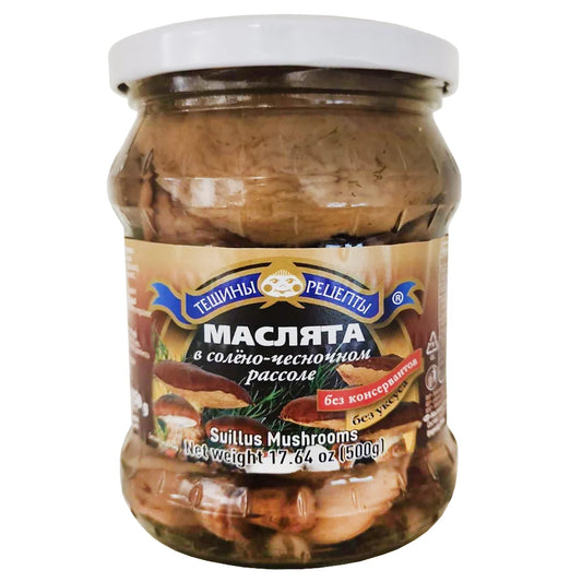 Грибы в чесночном рассоле "Маслята" 500г