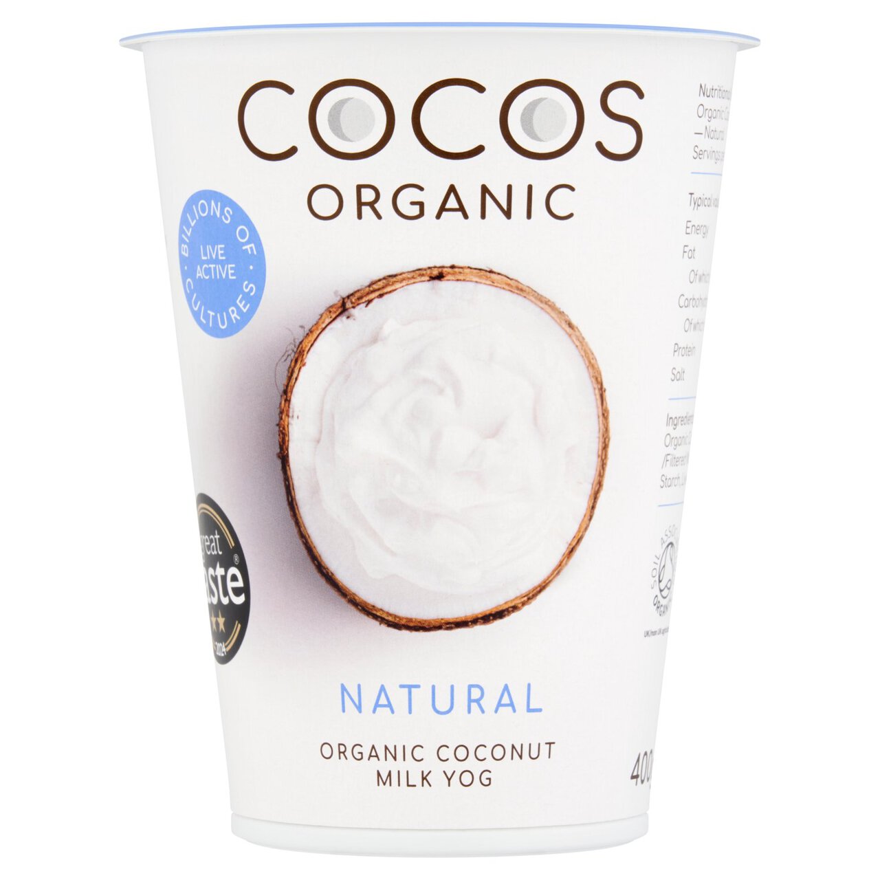 Cocos Organic Vegan Coconut Yoghurt - LARGE Natural 400g