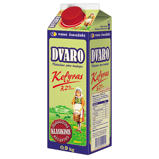 Кефир 3,2% жирности "Дваро" 1л