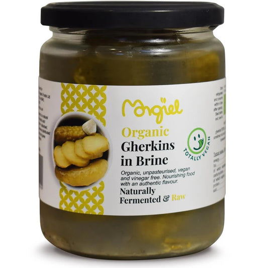 Organic Raw Gherkins in Brine 500g