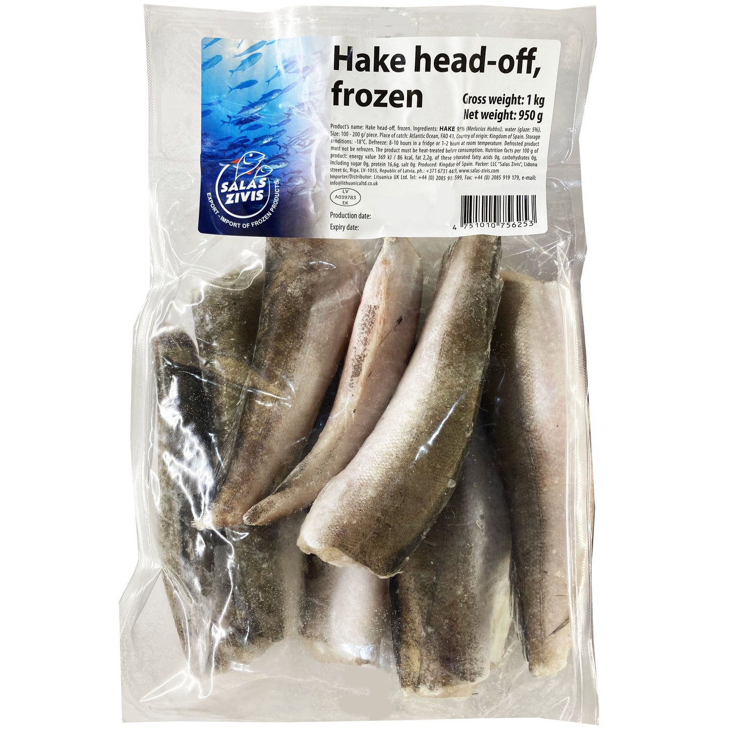 Headless Hake "Frozen" 1kg
