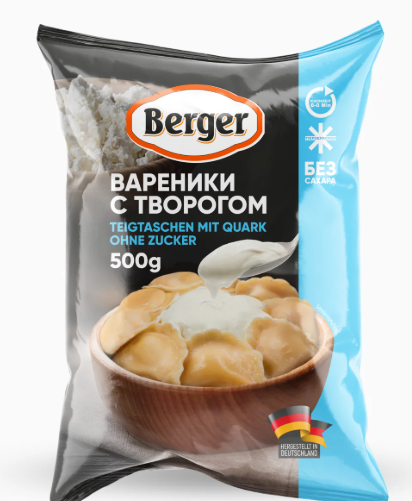 Berger Vareniki Curd - Sugar Free 500g