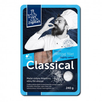 Classic Slightly Salted Herring Fillet in Oil 400g