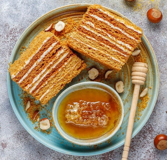 Homemade Honey Cake with Walnut ±350g