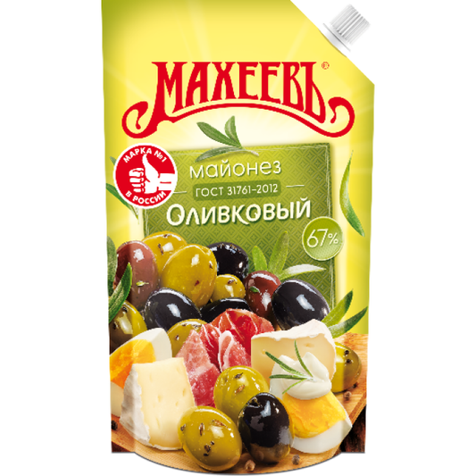 Майонез с оливковым маслом 67% Махеев 400мл