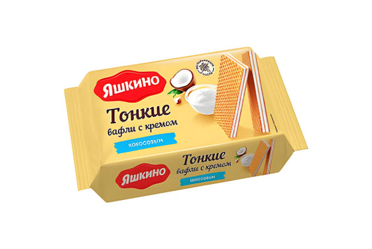 Yashkino Thin Coconut Cream Waffles 144g